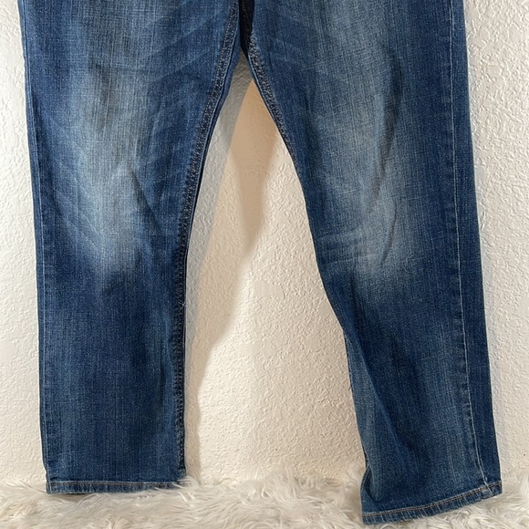 ROCK & REPUBLIC STRAIGHT FIT DISTRESSED BLUE DENIM JEANS SIZE 34x30 - Picture 4 of 10